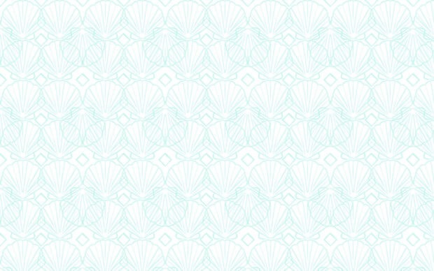 Light blue seashell pattern with geometric shapes in pastel summer design