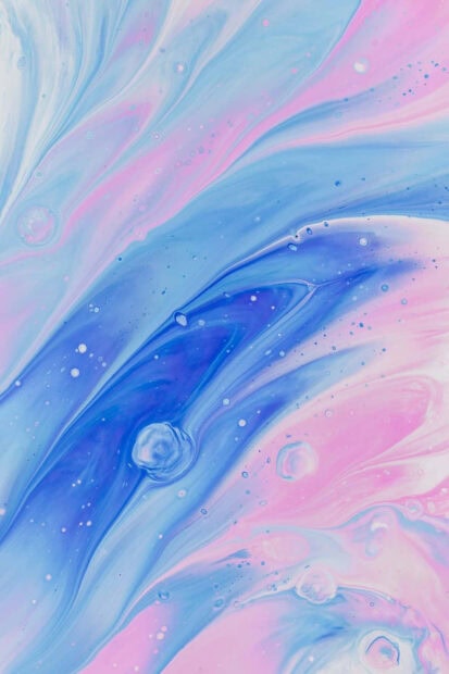 Abstract pastel summer color swirl with blue and pink shades