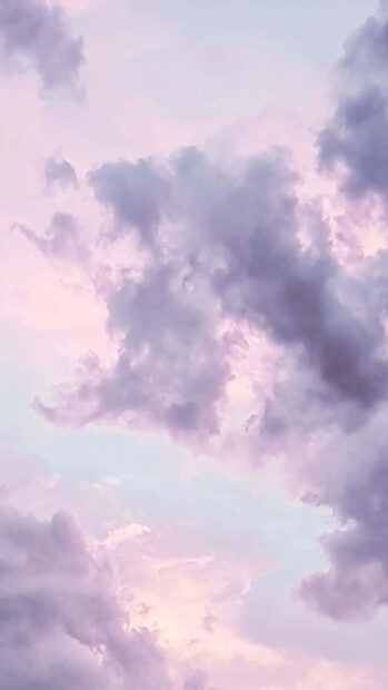 Soft pastel summer clouds floating gently in the sky