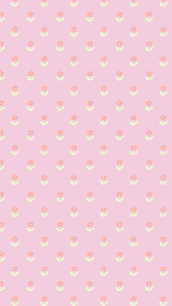 Pink pattern with flower spring design on a light background