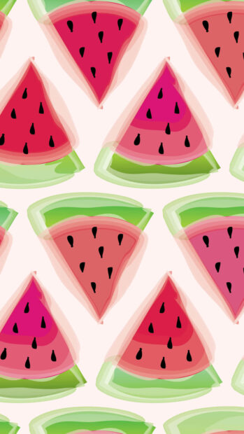 Watermelon slices pattern with summer vibes