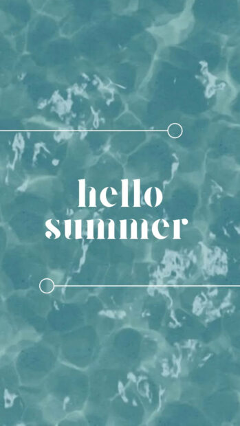 Clear water ripple pattern with hello summer text for summer greeting