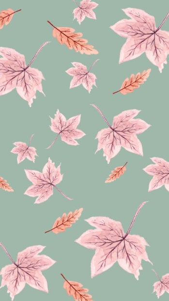 Watercolor foliage scatters across a muted sage background