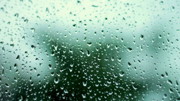 Spring rain wallpaper hd laptop raindrops cover the glass showing the spring rain atmosphere