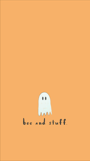 A minimalist and cute white ghost illustration with 