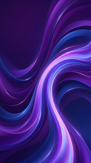 A stunning Abstract Lines Wallpaper Blue Purple featuring elegant, flowing wavy lines that create a sense of depth and movement