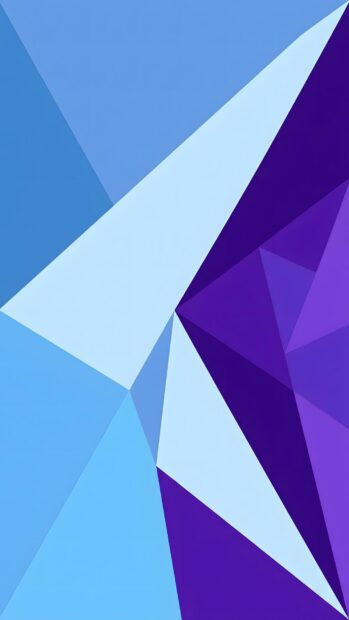 An Abstract Lines Wallpaper Blue Purple featuring a modern geometric pattern with sharp angles and flat planes in shades of blue and purple