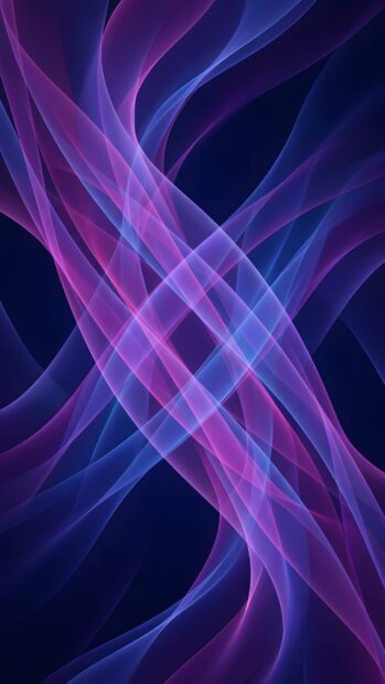 An intricate abstract lines wallpaper showcasing glowing blue and purple intertwined lines on a dark background. This dynamic design is ideal for mobile and smartphone screens