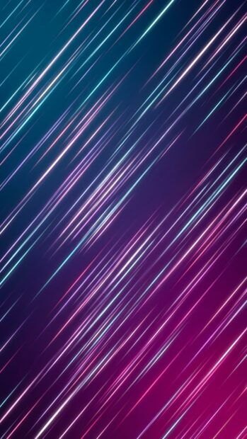An abstract lines wallpaper featuring glowing neon diagonal lines in shades of blue, purple, and pink on a dark gradient background. This dynamic image is ideal for mobile devices