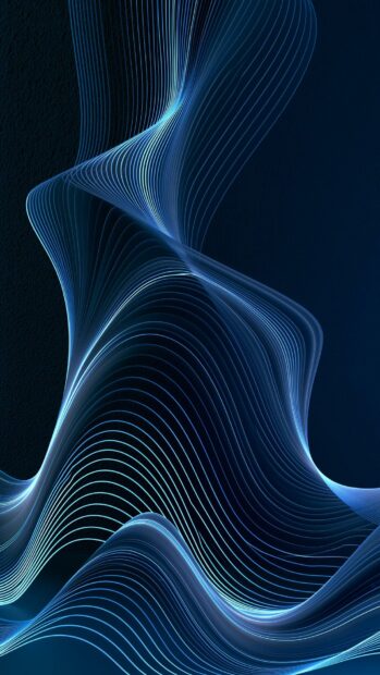 Abstract Lines Wallpaper Blue displaying thin, elegant blue wave patterns on a dark blue textured background