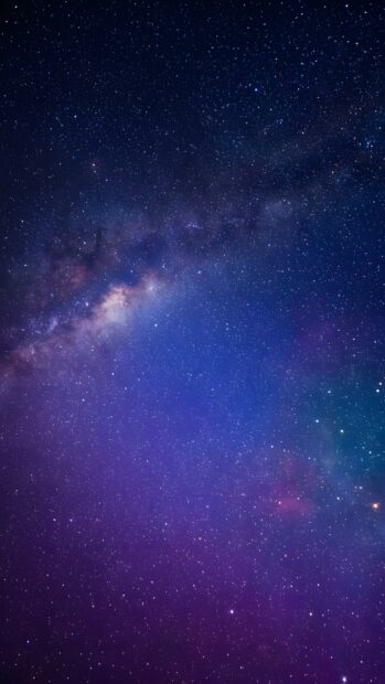 An Abstract Space Wallpaper Blue featuring a deep blue to purple gradient night sky filled with countless stars and the visible Milky Way