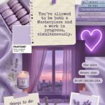 Aesthetic Purple Wallpaper Collage Quotes Mobile Wallpaper
