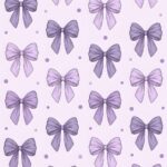 Aesthetic Purple Wallpaper Cute Bows Pattern