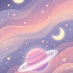 Aesthetic Purple Wallpaper Dreamy Space Planet Mobile