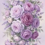 Aesthetic Purple Wallpaper Elegant Rose Bouquet Mobile