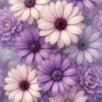 Aesthetic Purple Wallpaper Floral Pattern Daisies Mobile Wallpaper