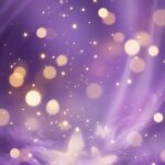 Aesthetic Purple Wallpaper Glowing Butterflies Bokeh