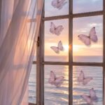 Aesthetic Purple Wallpaper Window Ocean Sunset