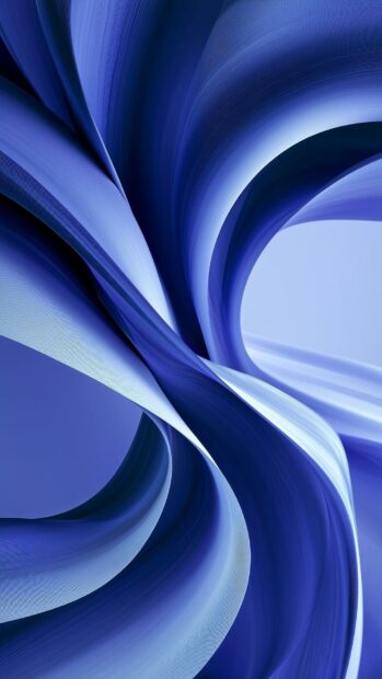 Blue Aesthetic Wallpaper showcasing an abstract design of flowing blue and purple waves with smooth curves