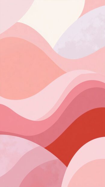 Cute Aesthetic Wallpapers featuring an abstract design with various shades of pink wavy layers