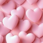 Soft Pink 3D Hearts Wallpaper