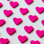 Bright Pink Hearts Pattern Wallpaper