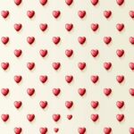 Glossy Red Hearts Scattered Wallpaper