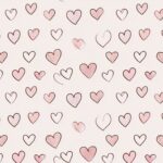Hand Drawn Outline Hearts Wallpaper