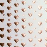 Metallic Rose Gold Hearts Gradient Wallpaper