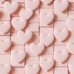 Pink Tile Hearts Grid Wallpaper