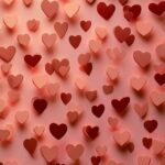 Scattered Pink Red Hearts Wallpaper