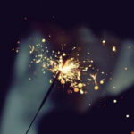 New Year Aesthetic Bright Sparkler Wallpaper