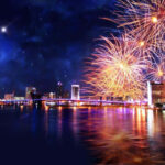 New Year Aesthetic City Fireworks Wallpaper