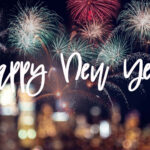Happy New Year Text Fireworks Aesthetic Wallpaper