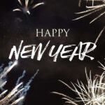 Happy New Year White Fireworks Aesthetic Wallpaper
