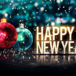 Happy New Year Ornaments Aesthetic Wallpaper