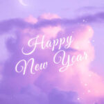 New Year Aesthetic Purple Clouds Happy New Year Wallpaper