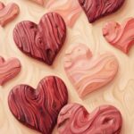 Wooden Hearts Texture Wallpaper On Heart