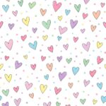 Cute Doodle Pastel Hearts Dots Wallpaper On Heart