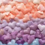Fabric Hearts Rainbow Gradient Wallpaper On Heart