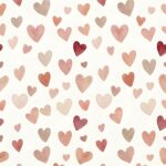 Muted Pastel Tiny Hearts Wallpaper On Heart