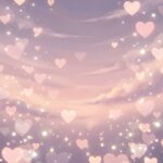 Pastel Sky Floating Hearts Sparkle Wallpaper On Heart