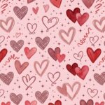 Wallpaper On Heart Red Pink Seamless Hearts Wallpaper