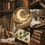 Dark Academia Wallpaper Collage Library Scene