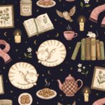 Dark Academia Wallpaper Cozy Pattern