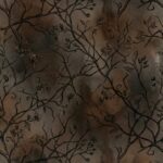 Dark Academia Wallpaper Floral Pattern