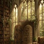 Dark Academia Wallpaper Library Interior