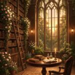 Dark Academia Wallpaper Library Study