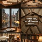 Dark Academia Wallpaper Vintage Study Scene