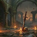 Dark Souls Wallpaper Sword and Skull